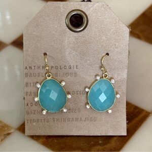 Anthropology semiprecious ocean coloured stone